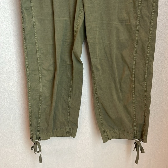 Soft Surroundings Cotton Cargo Style Crop Trouser Size Large - Picture 2 of 7